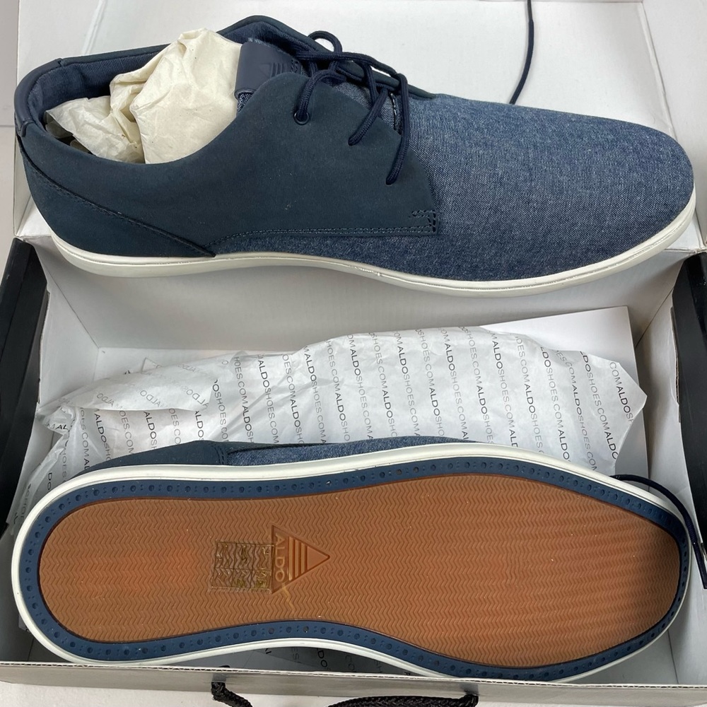 Aldo Eowaliria Mens Navy Dress Shoes Sz 12
